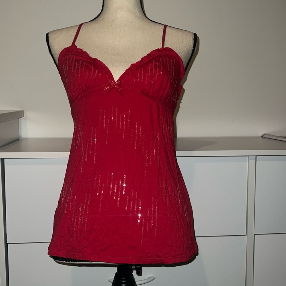 Victoria's Secret vintage red sequin chemise nightie set NWT